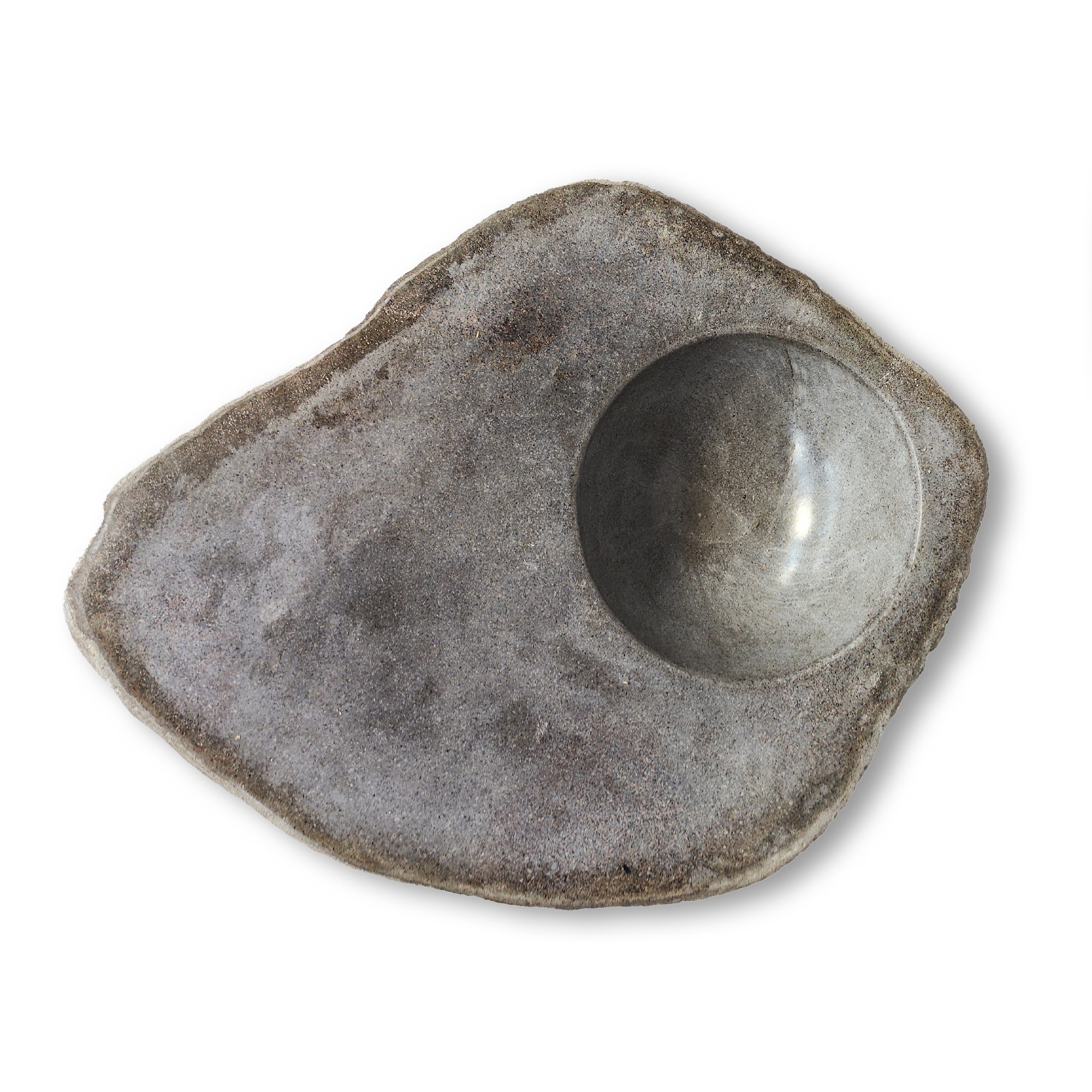 Natursteinschale, T ca. 35 cm, B ca. 35 cm, H 12 cm von fischer's lagerhaus