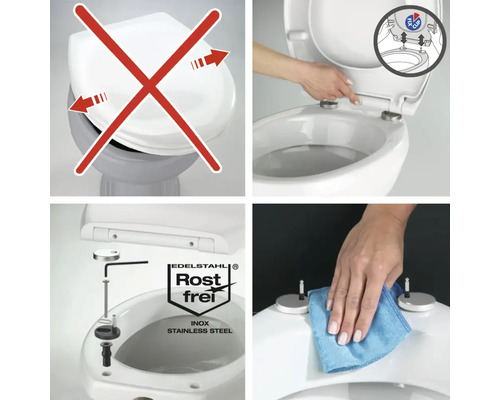 Wenko Gubbio toiletzitting, wit, met soft-close mechanisme, 22883100