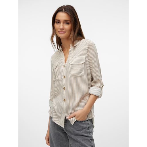 Vero Moda Bumpy Skjorte, Silver Mink, M