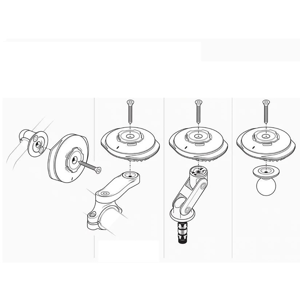 Quad Lock - Chargeur à induction moto V3 Noir
