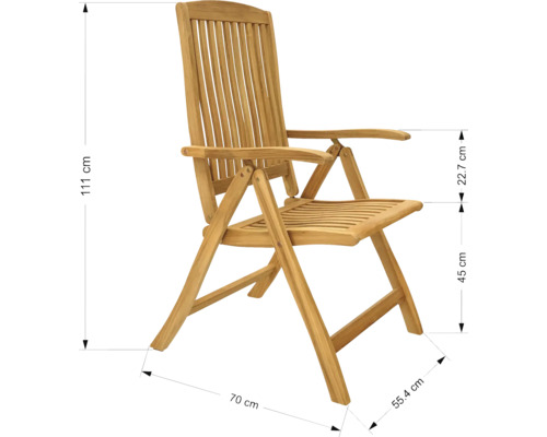 Klapstoel teak