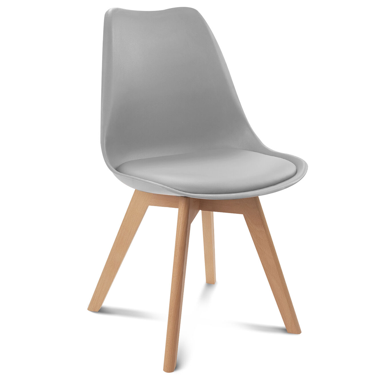 Idomya 2 Chaises Suedia gris clair - 40x54x80 cm