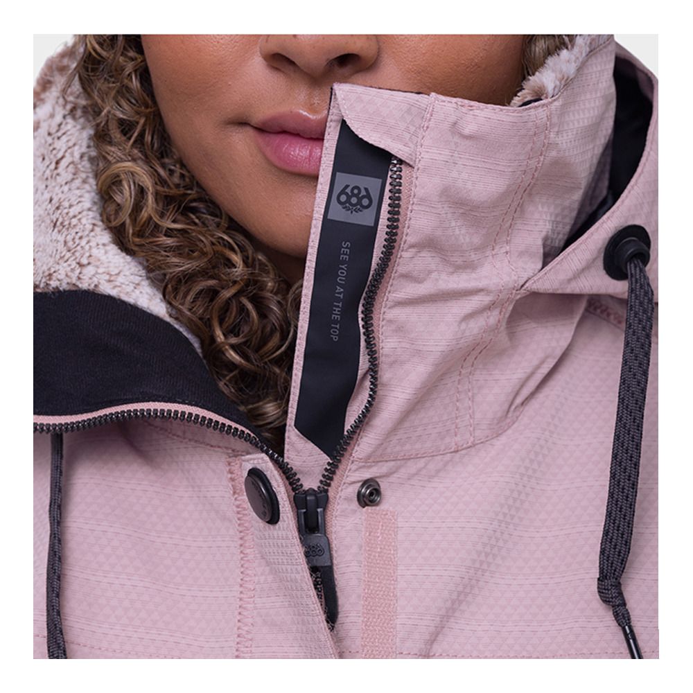 686 SPIRIT - Veste ski Femme dusty mauve jacquard