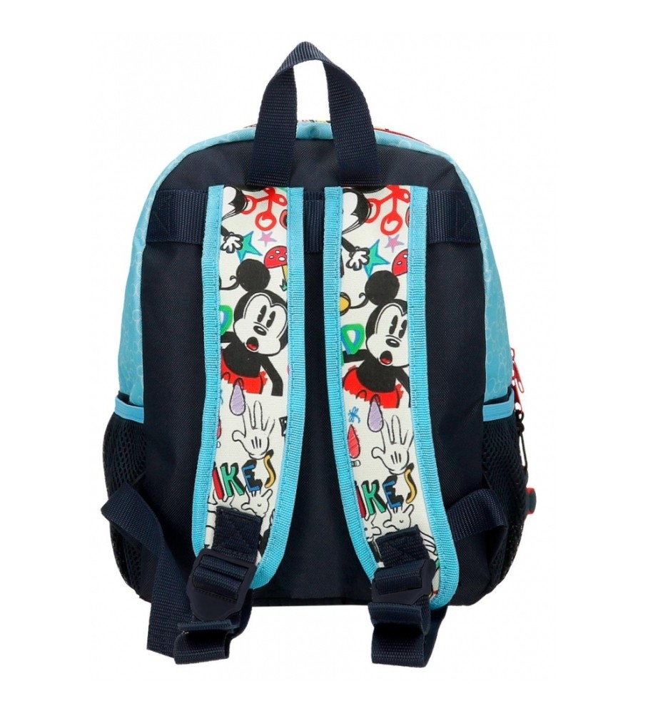 Mochila para Carrinho de Bebê Disney Mickey Be Cool Azul 32cm