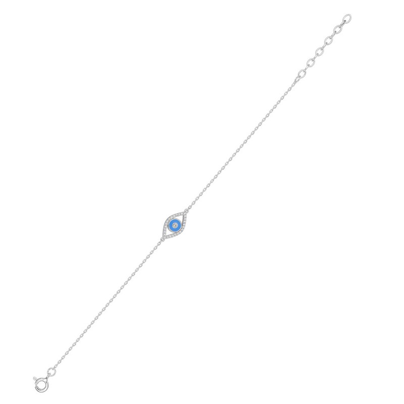 Bracelet Femme - Oxyde de zirconium - Argent 925 - Longueur : 18 cm