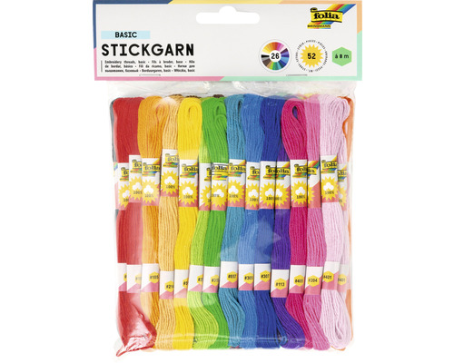Borduurgaren BASIC 52 dokken van 8 m elk 26 kleuren