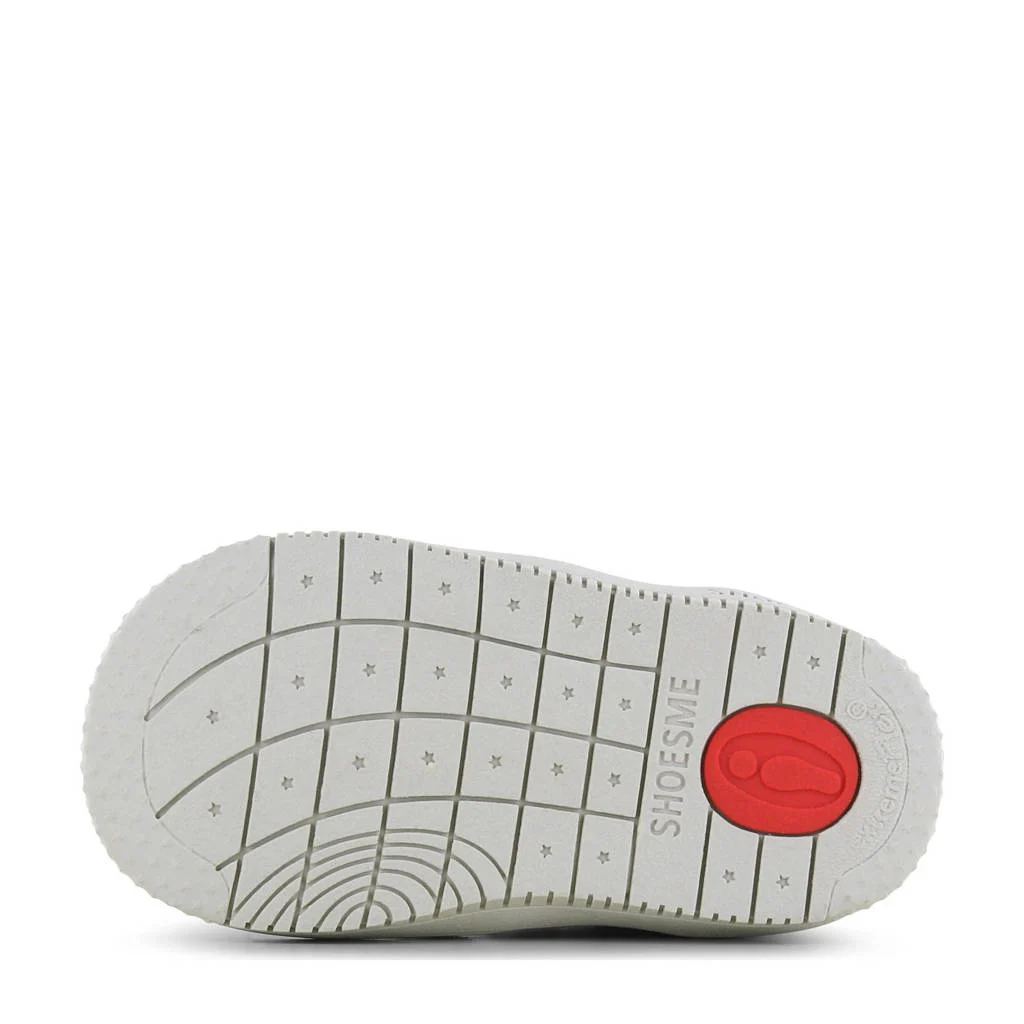Shoesme leren sneakers grijs/wit
