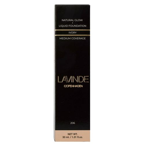 Lavinde Natural Glow Liquid Foundation, 206 Ivory