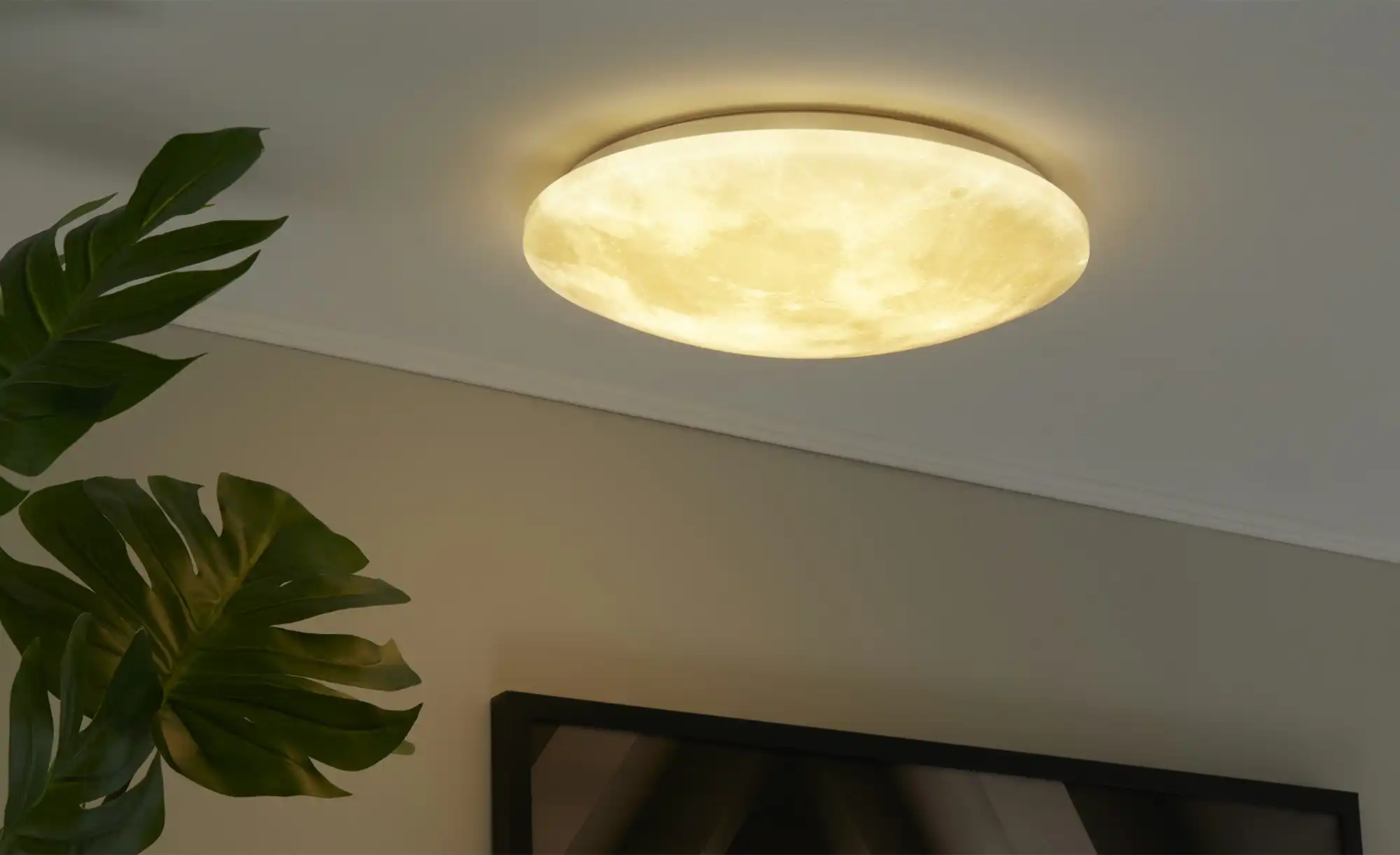 Trio LED-Deckenleuchte in Mondoptik `klein´