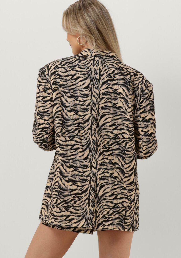 ALIX THE LABEL beige alix the label blazer ladies woven tiger granddad blazer