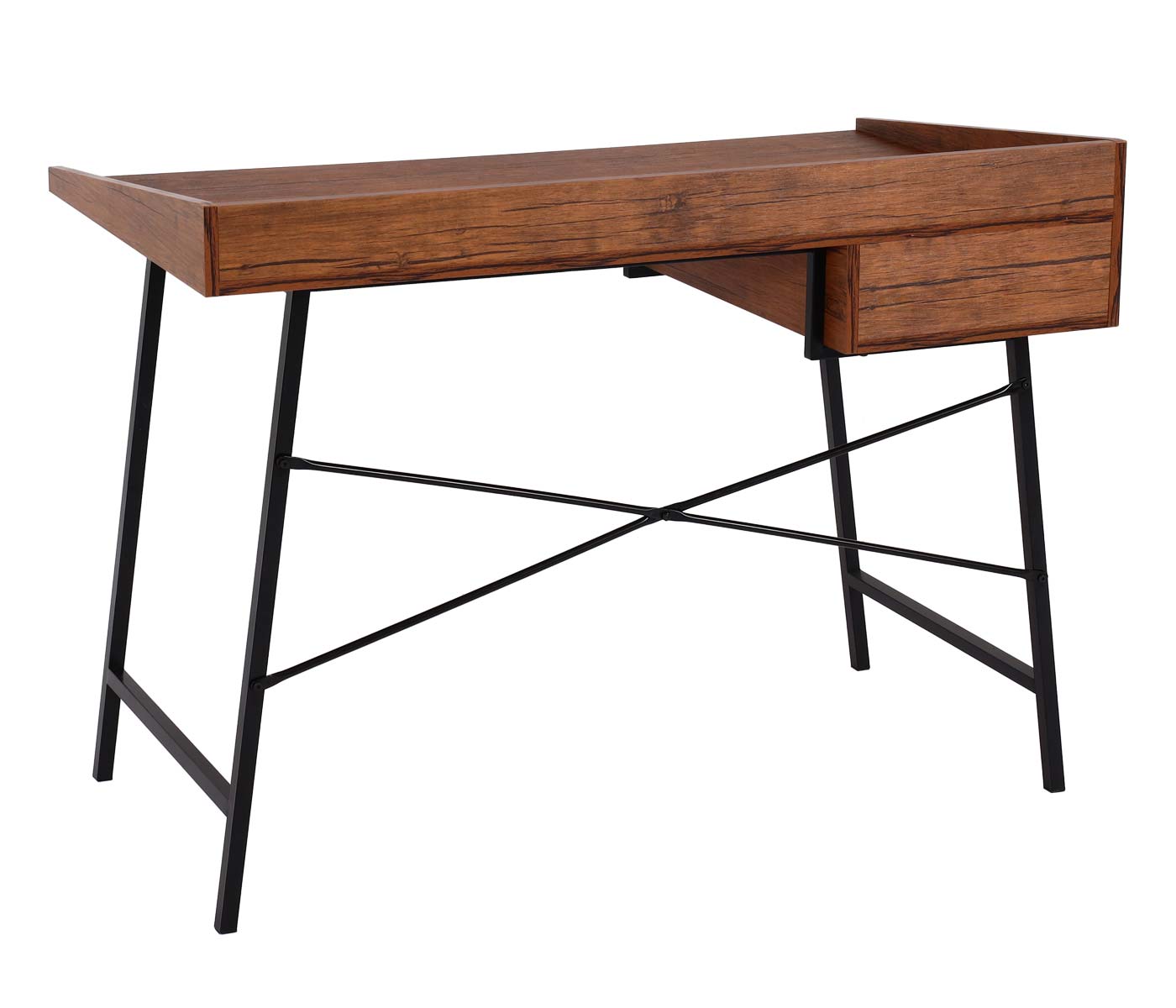 Konsolentisch MCW-J97, Schminktisch Ablagentisch, Schublade 3D-Struktur 98x114x60cm MVG-zertifiziert ~ braun