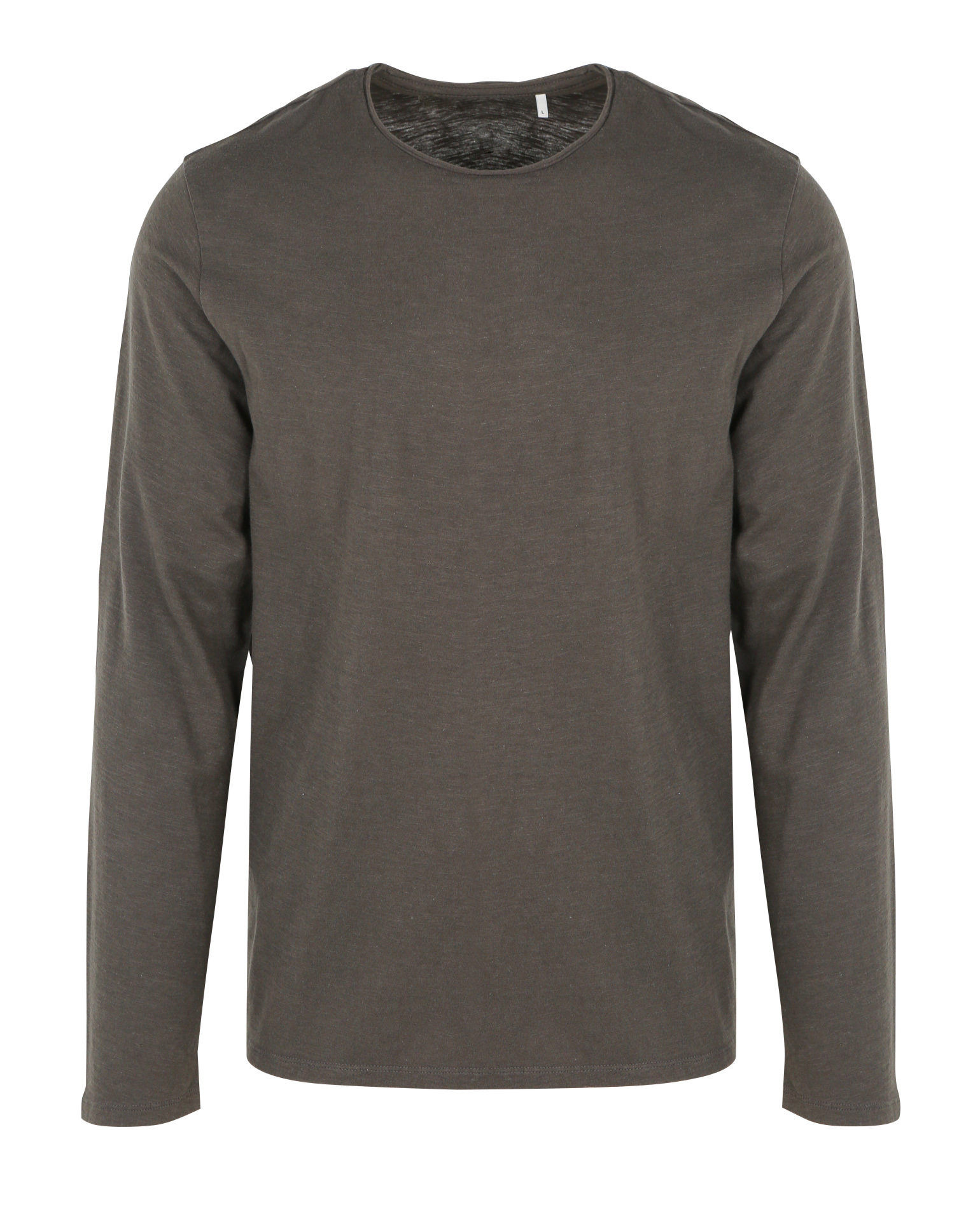 Tee-shirt col rond en coton| Kaki