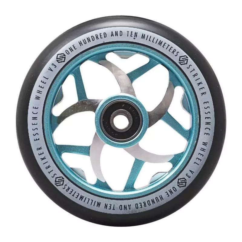 Striker Essence V3 Noir Roue Trottinette Freestyle Bleu-vert 110mm
