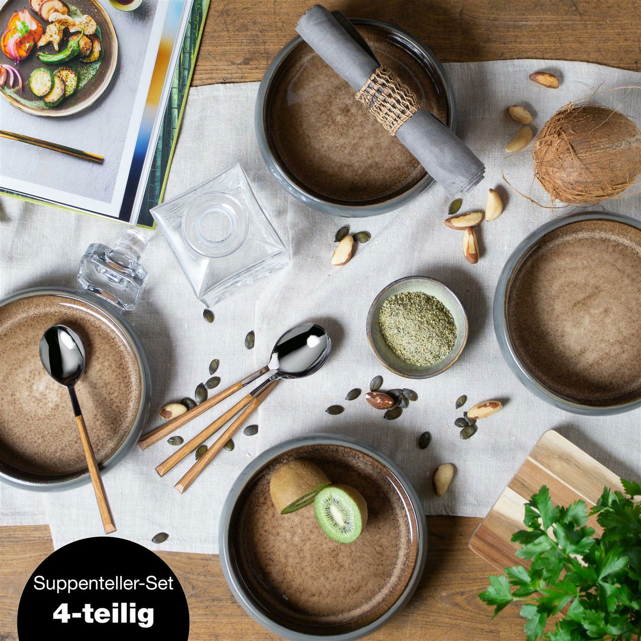 Moritz & Moritz Suppenteller 4-tlg. Reaktiv