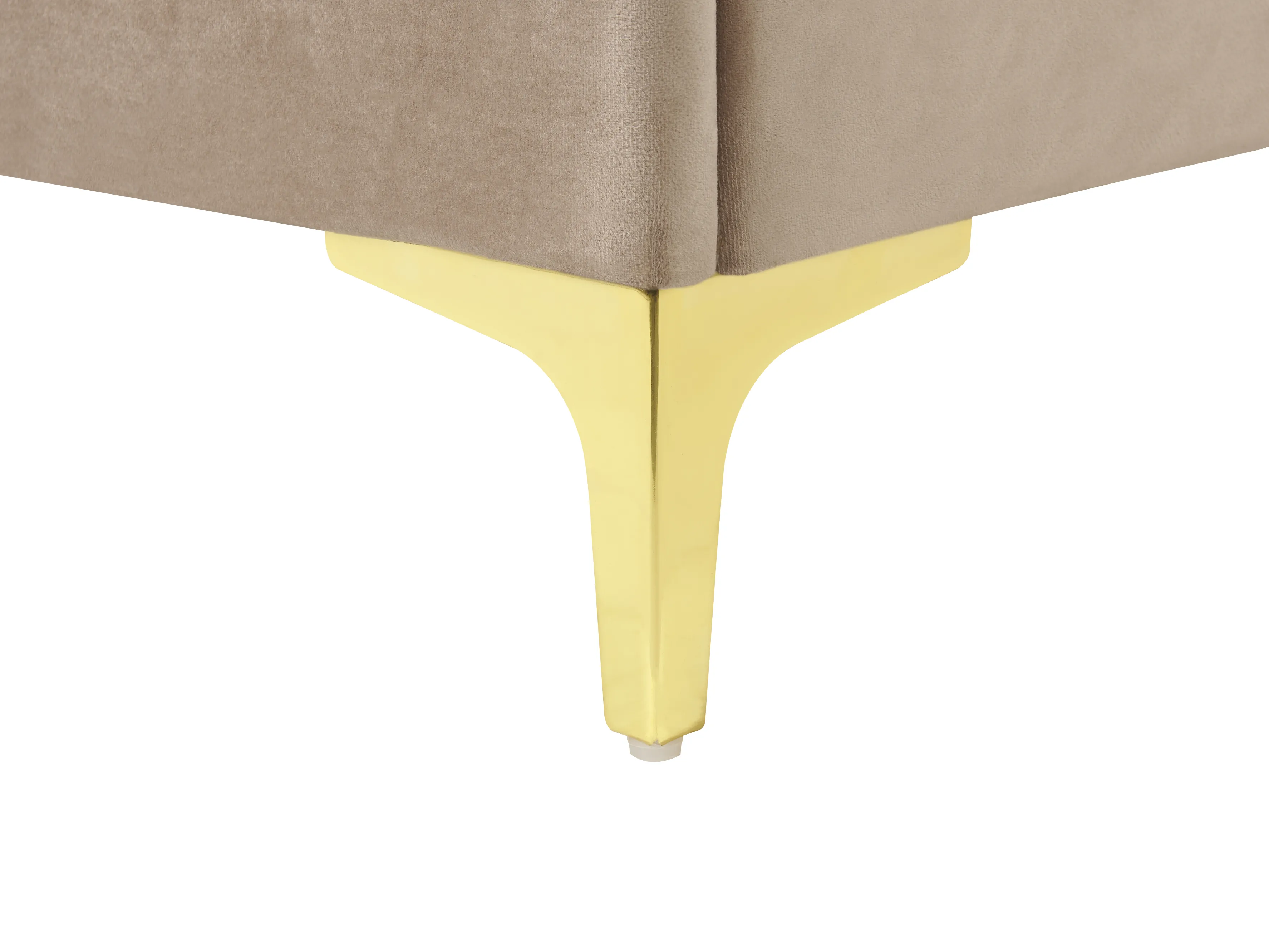 Bed Fluweel LIMOUX 180 x 200 cm Taupe