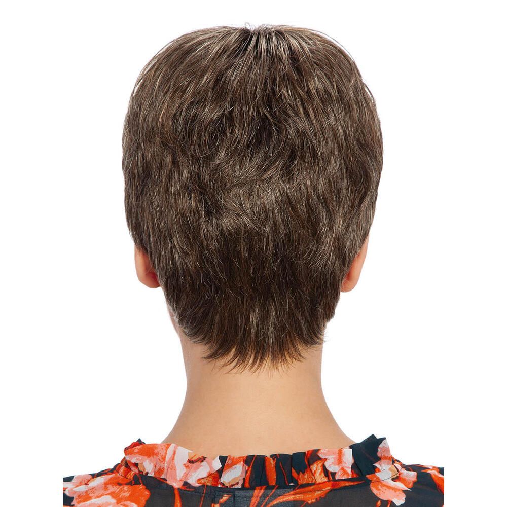 Perücke Sam von trendhair in Tabak/Graublond gesträhnt, dunkler Ansatz