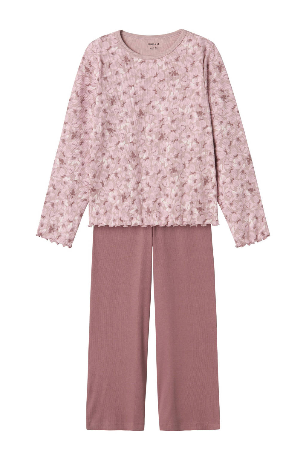 NAME IT pyjama met bloemdessin paars/mauve