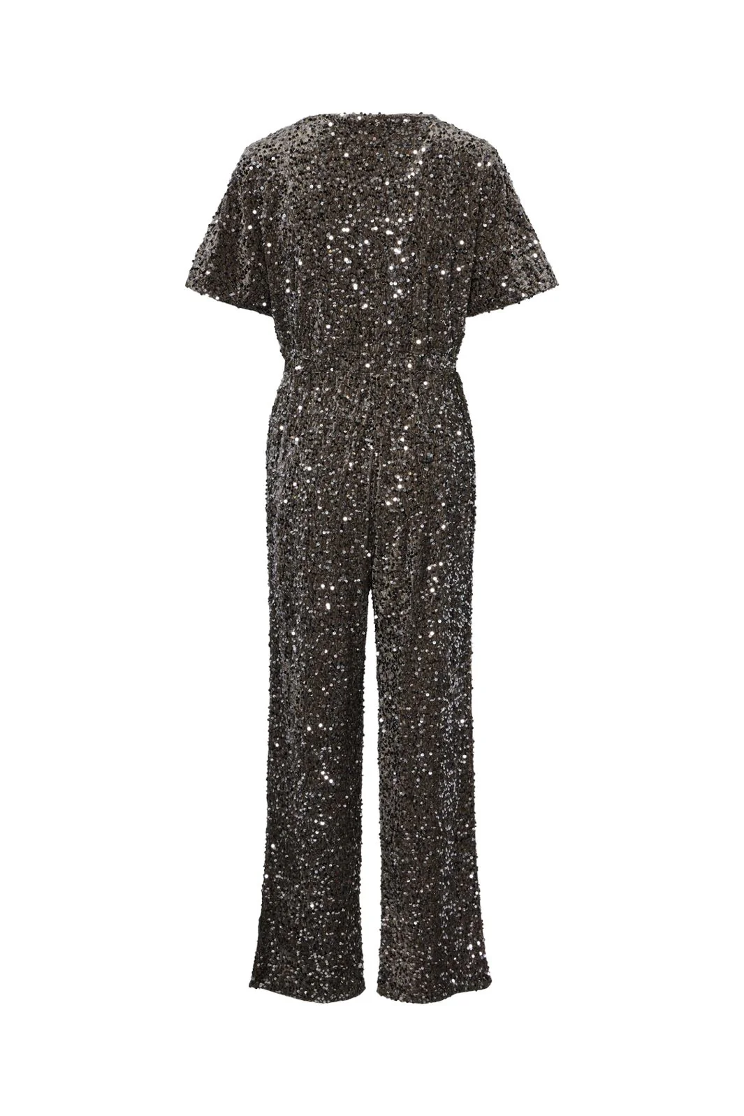 Pieces Pckam Ss Jumpsuit 4641546 morel silver sequins