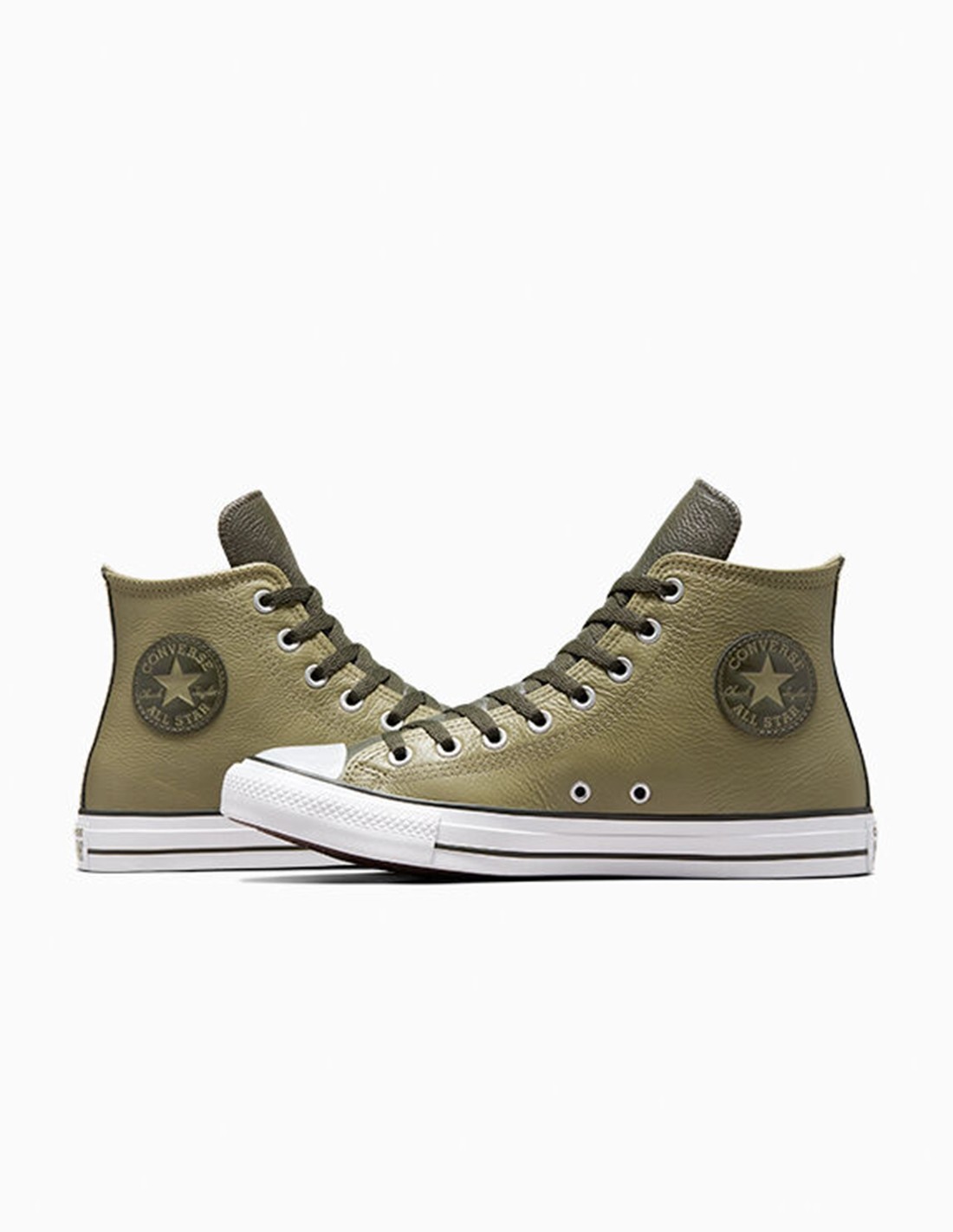 converse Sneakers Montantes Homme Ctas Hi Kaki Cuir