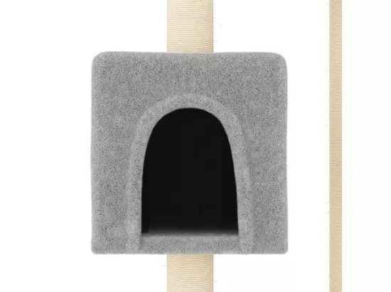 Arbre à chat avec griffoirs en sisal Gris clair 104 cm