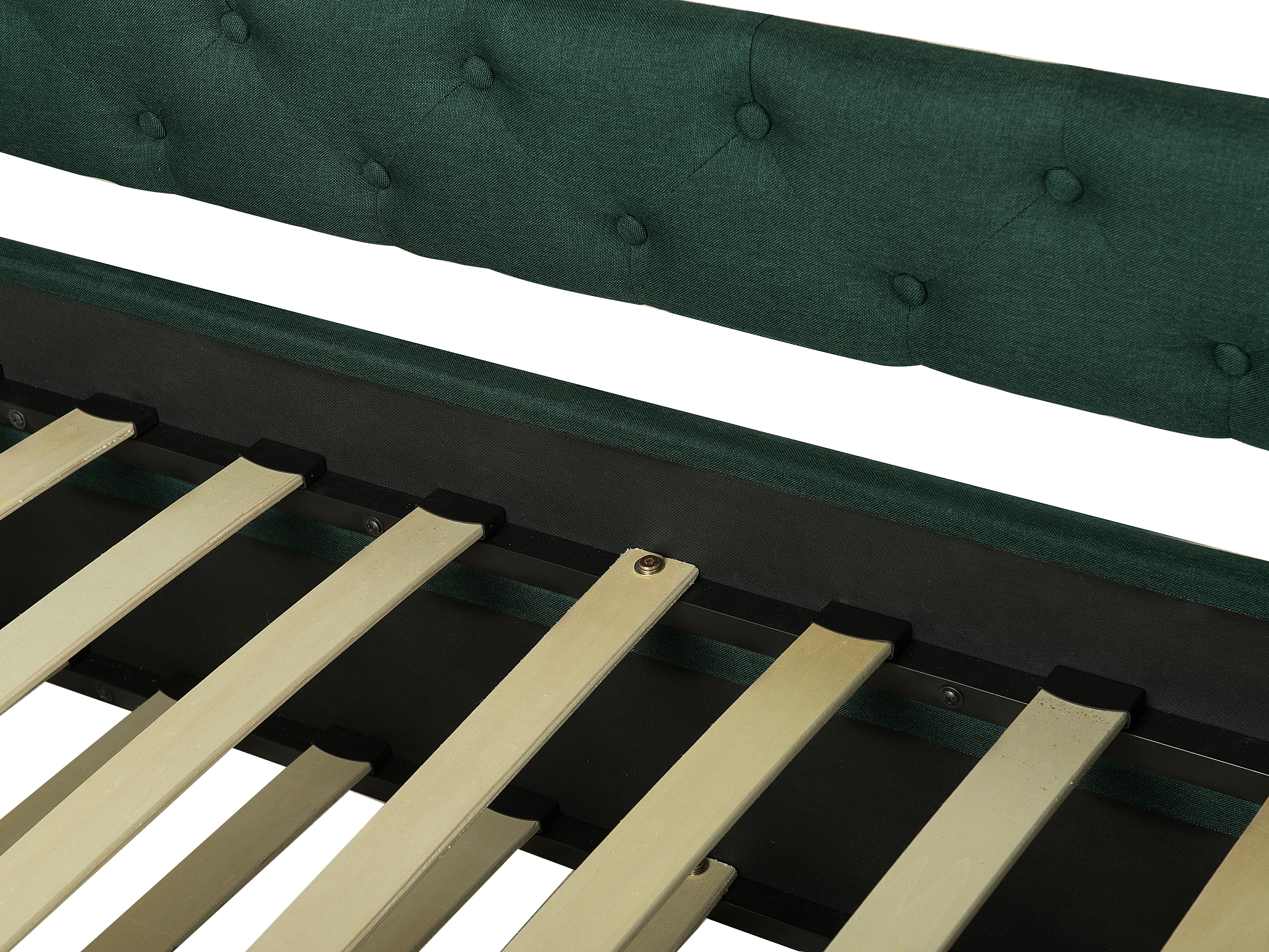 Onderschuifbed Stof LIBOURNE 80 x 200 cm Donkergroen