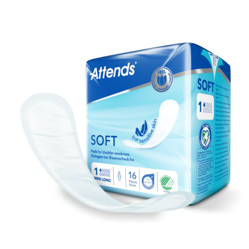 Attends Soft 1 Mini Long 16 stk