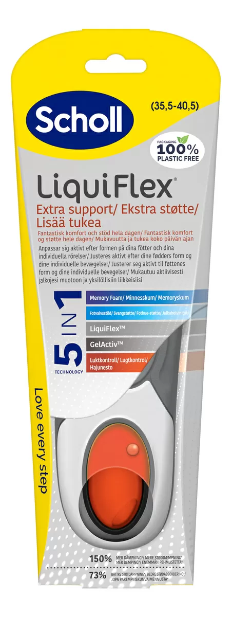 Scholl Insoles Liquiflex Extra Support Large (str. 35,5-40,5) - 1 par
