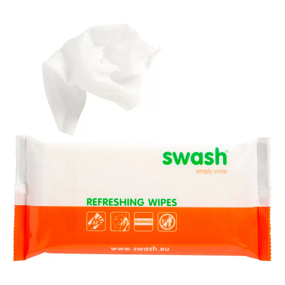 Swash Refreshing Wipes m. duft - 32 stk.