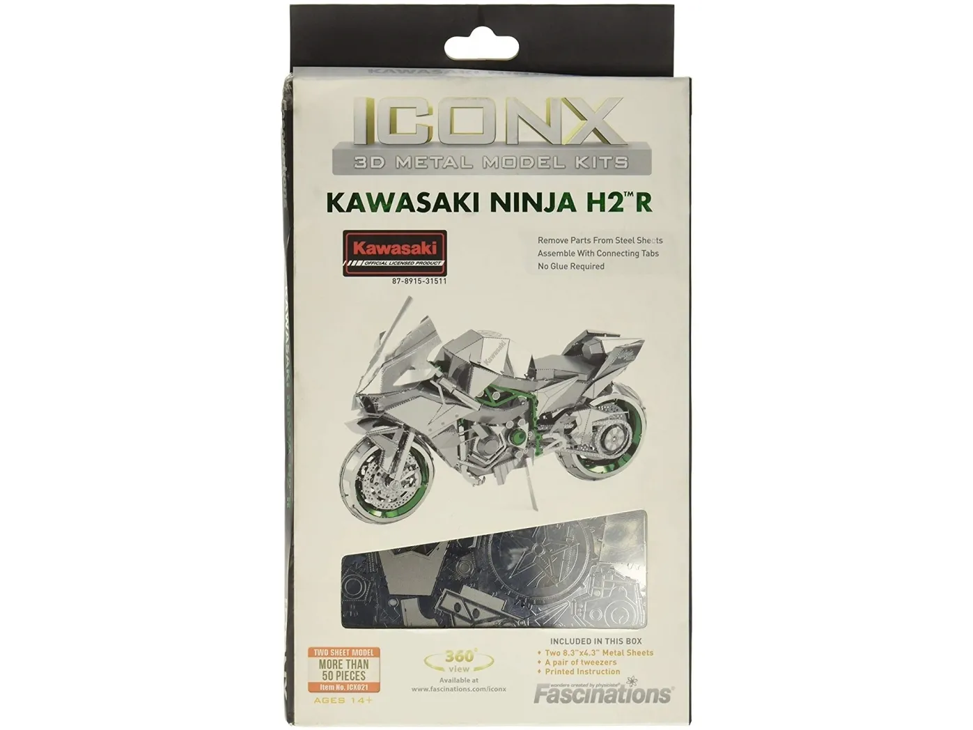 Metal Earth Iconx Kawasaki Ninja Green Metalbyggesæt