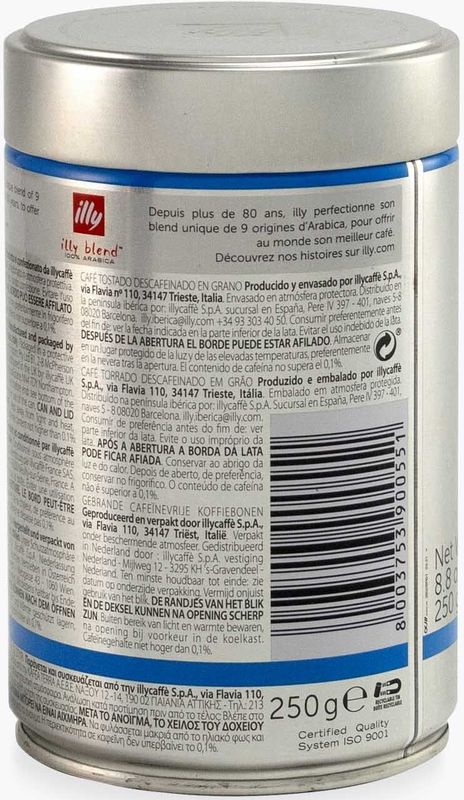 illy Cafeïnevrij koffiebonen - 250 gram