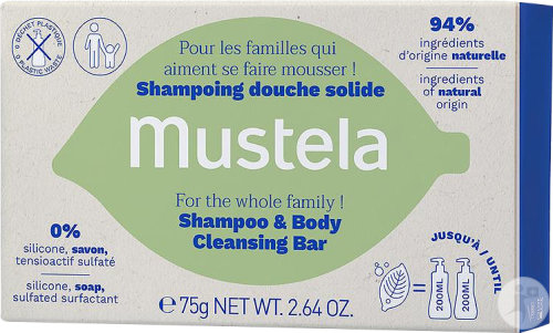 Mustela Shampoing Douche Solide 75g