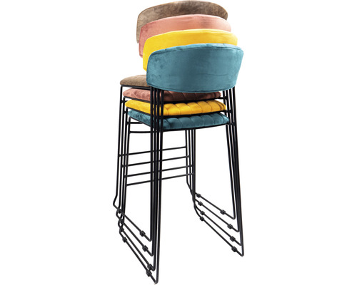 Barkruk Veba Mundo 105 x 46,5 x 49 cm staal roze