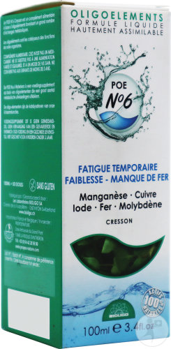 Bioligophyt Bioligo Poe N°6 Cresson Complément Alimentaire Riche En Oligoéléments Gouttes 100ml