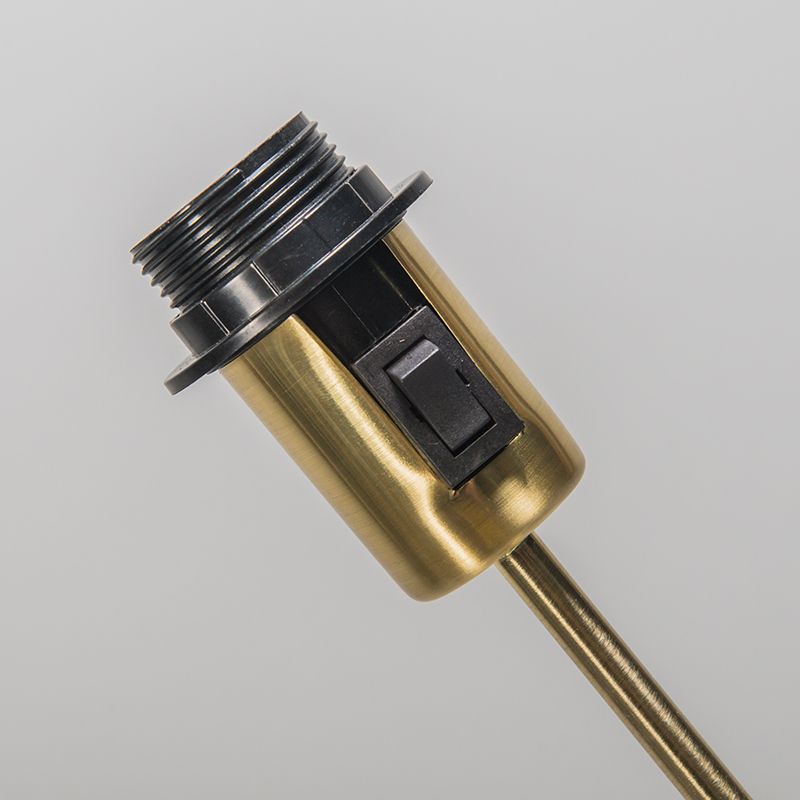 Tafellamp goud/messing met kap wit 25 cm verstelbaar - Parte