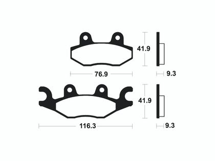 Plaquettes de freins Tecnium MX/Quad métal fritté - MO378
