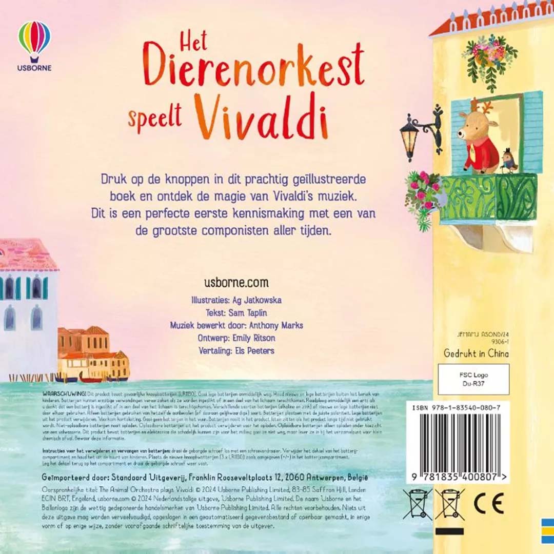 Uitgeverij usborne het dierenorkest speelt vivaldi