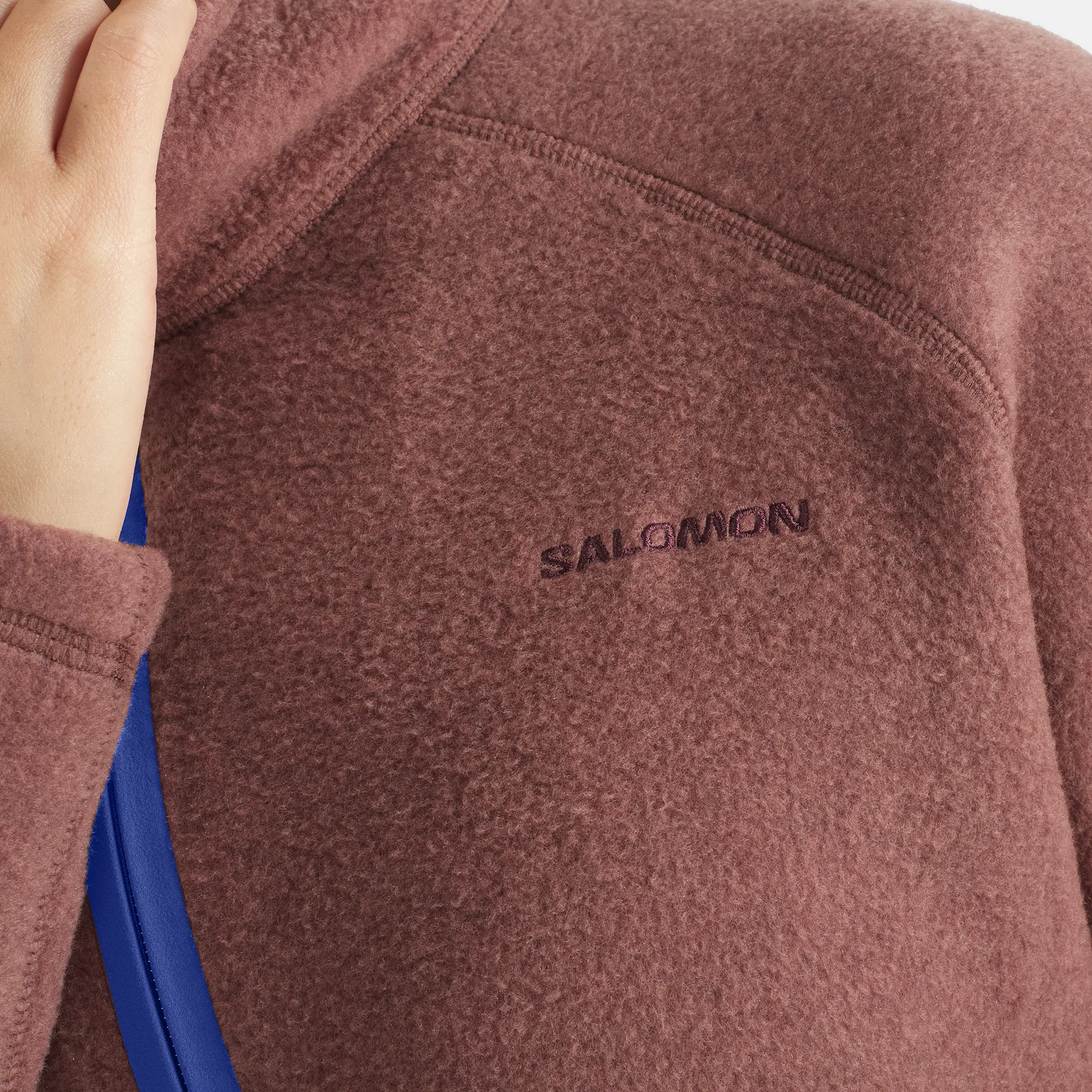 Salomon Women's Chroma Fleece Half Zip Rum Raisin
