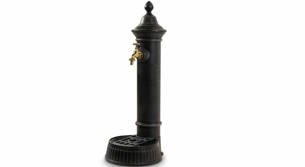 Fontaine de jardin aluminium gris 26x32x72cm