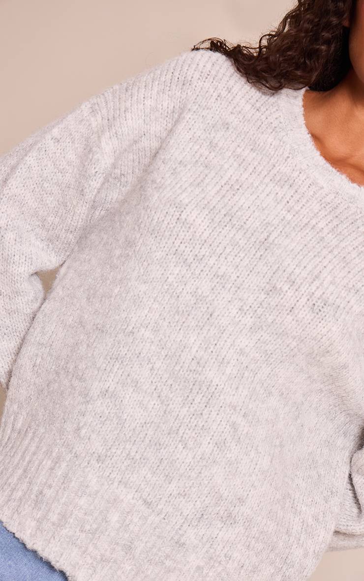 Gris Clair Synthétiquell Oversize À Détails Côtelés