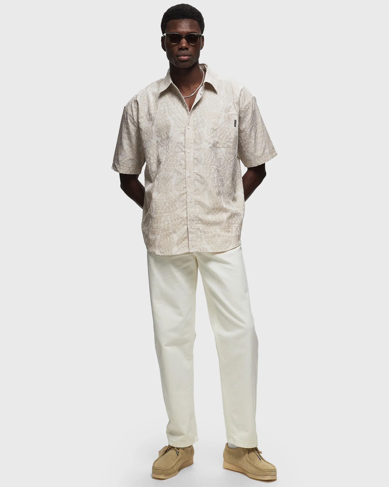 Daily Paper zuri macrame jacquard relaxed ss shirt