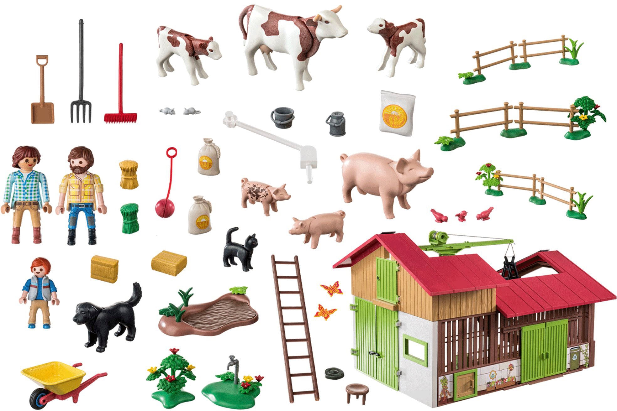 Playmobil® Konstruktions-Spielset »Grosser Bauernhof (71304), Country« teilweise aus recyceltem Material; Made in Germany