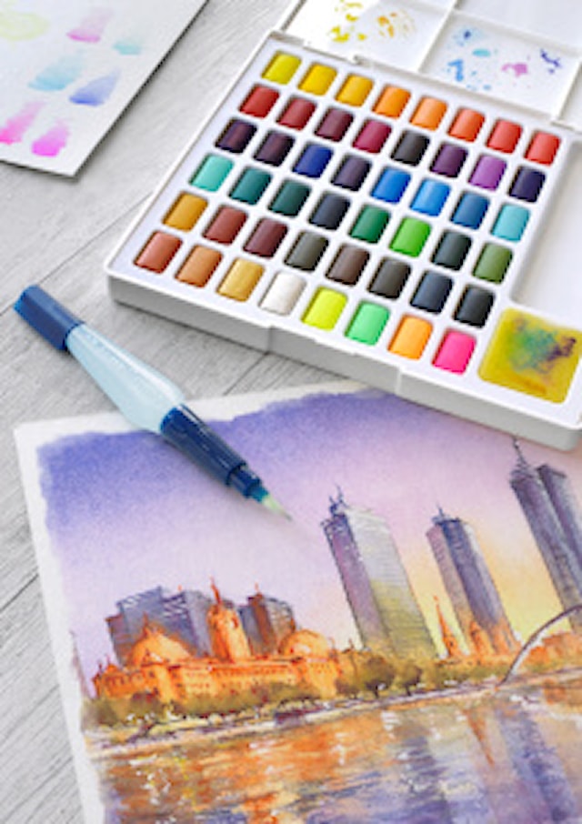 Akvarellfarger Creative Studio Skrin med 48 farger Faber-Castell