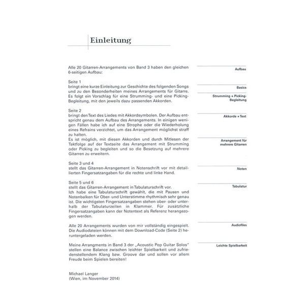 Edition Dux Acoustic Pop Guitar Solos 3