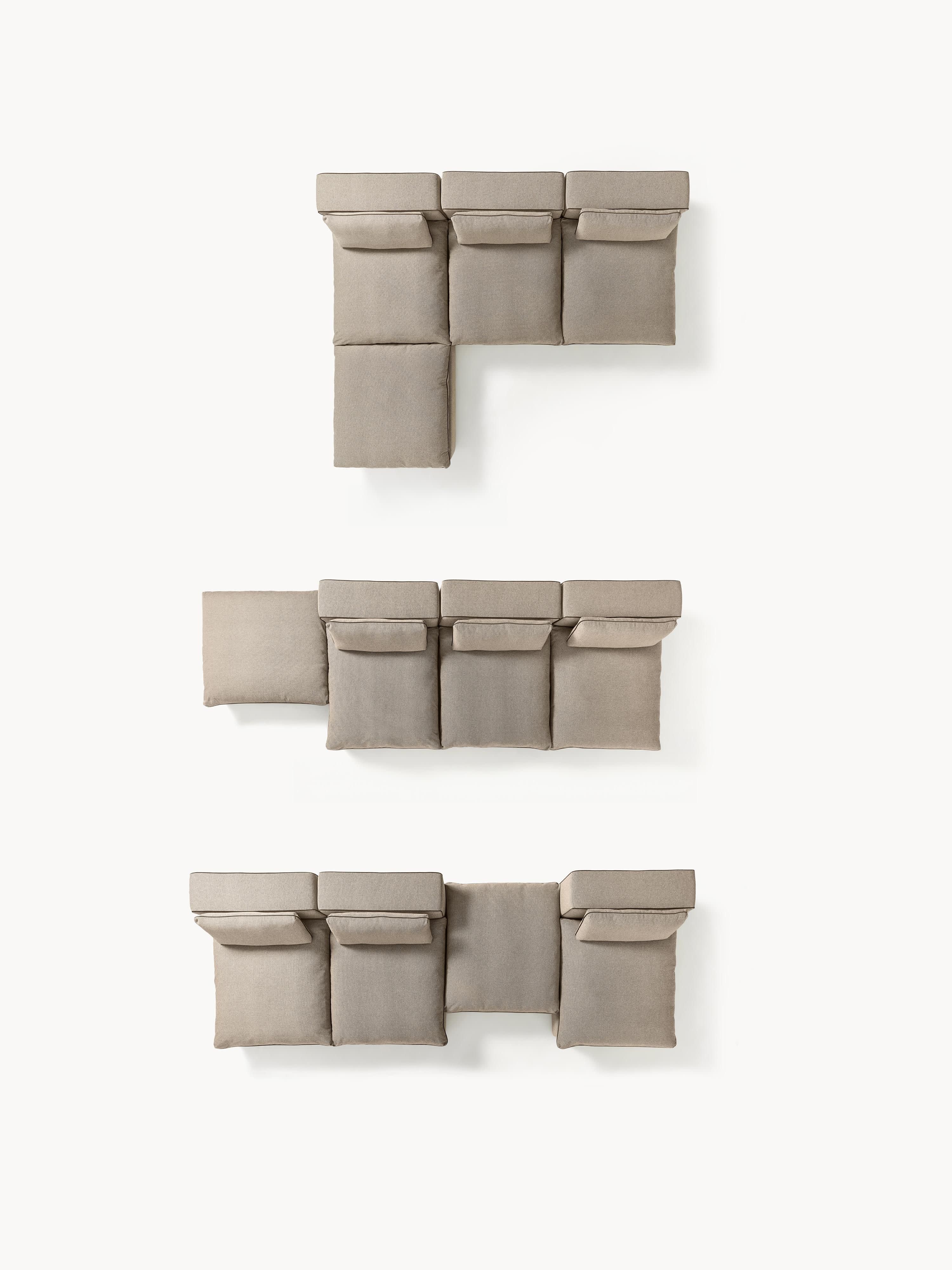 Modulaire XL bank Felix met poef (links/rechts)