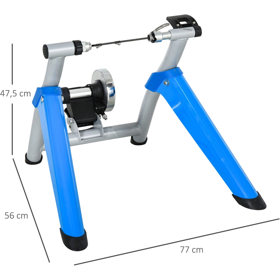 HOMCOM Fahrradtrainer mit Magnetbremse blau, silber