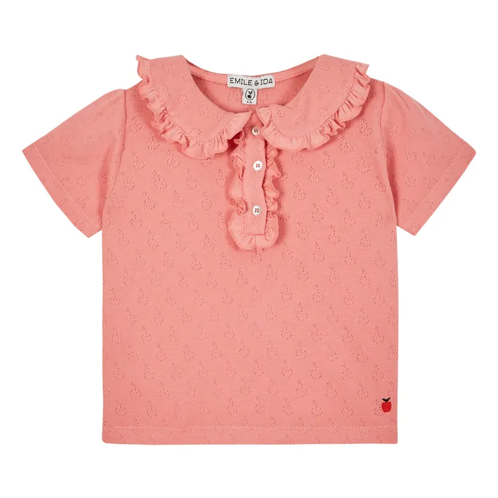 Emile et Ida T-Shirt Ajouré | Rose