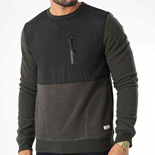 Sweat Crewneck Polaire 20714279 Vert Kaki Noir