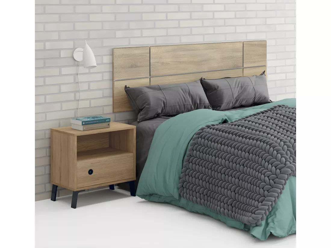 Tête de lit adulte couleur Cambrian et Blanc - Longueur 160 x Hauteur 50 x Profondeur 3.2 cm