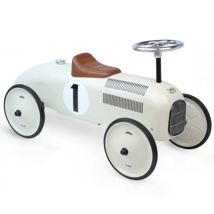 PORTEUR VOITURE VINTAGE BLANC CREME