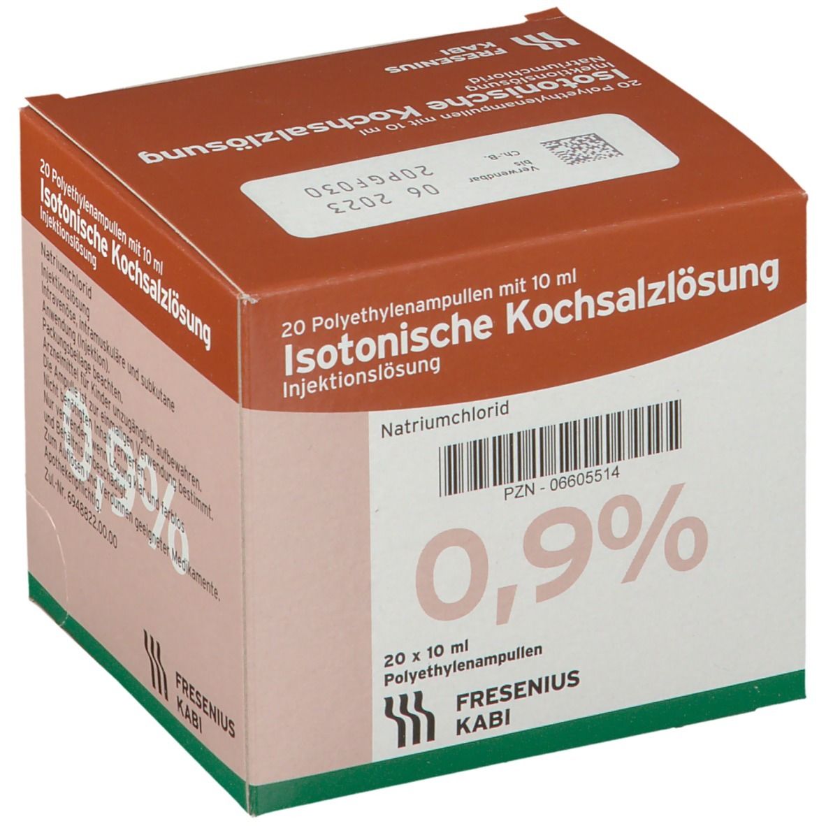 Isotonische Kochsalzlösung 0,9% Plastikampulle